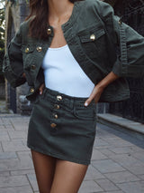 Solene Denim Mini Skirt