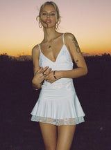 Love Is Alive Lace Mini Dress White