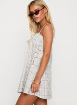 Belong Together Mini Dress Blue Check