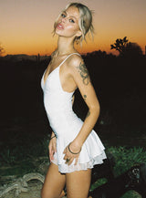 Love Is Alive Lace Mini Dress White