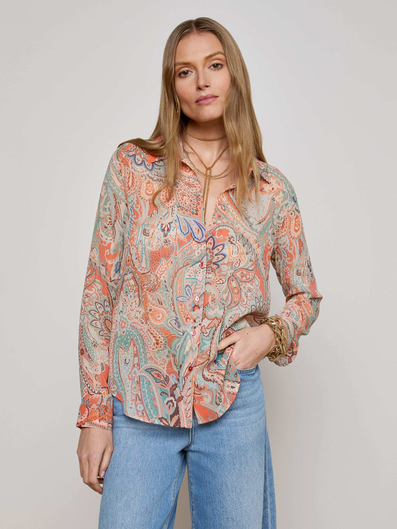 Laurent Paisley Blouse