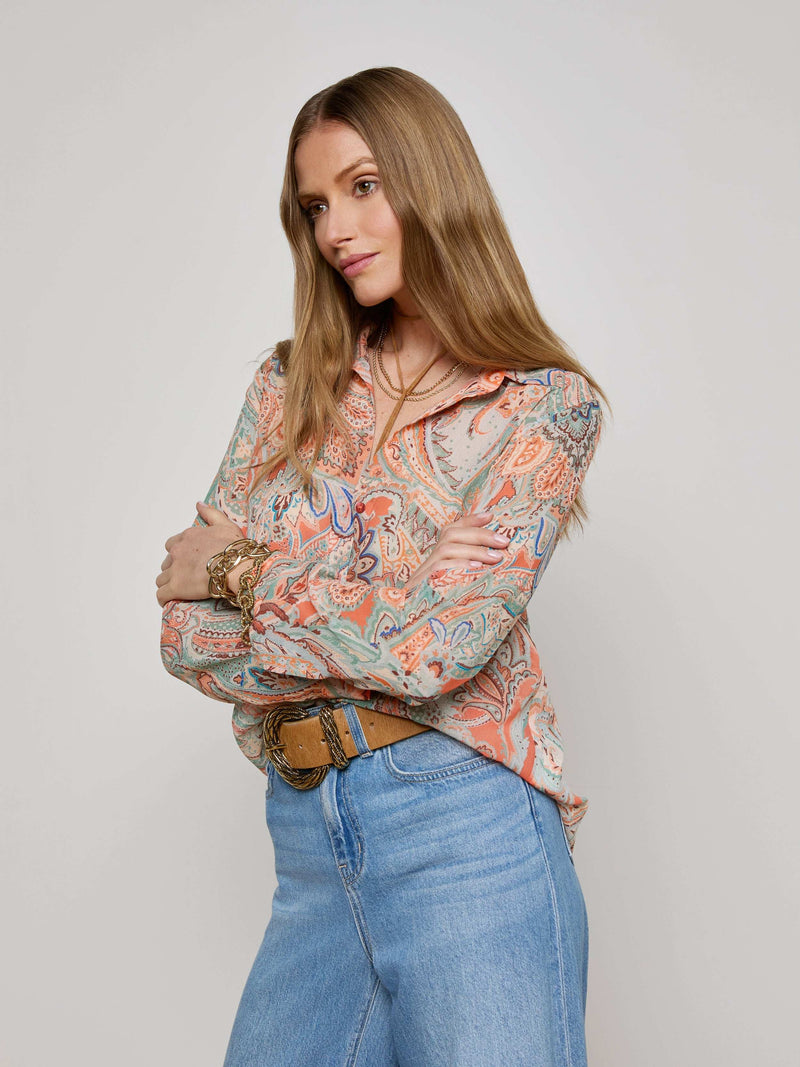 Laurent Paisley Blouse