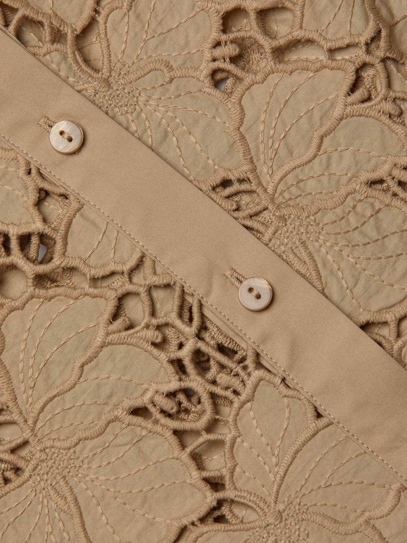 Seychelle Cropped Eyelet Blouse