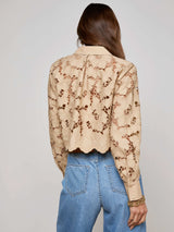 Seychelle Cropped Eyelet Blouse