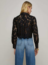 Seychelle Cropped Eyelet Blouse