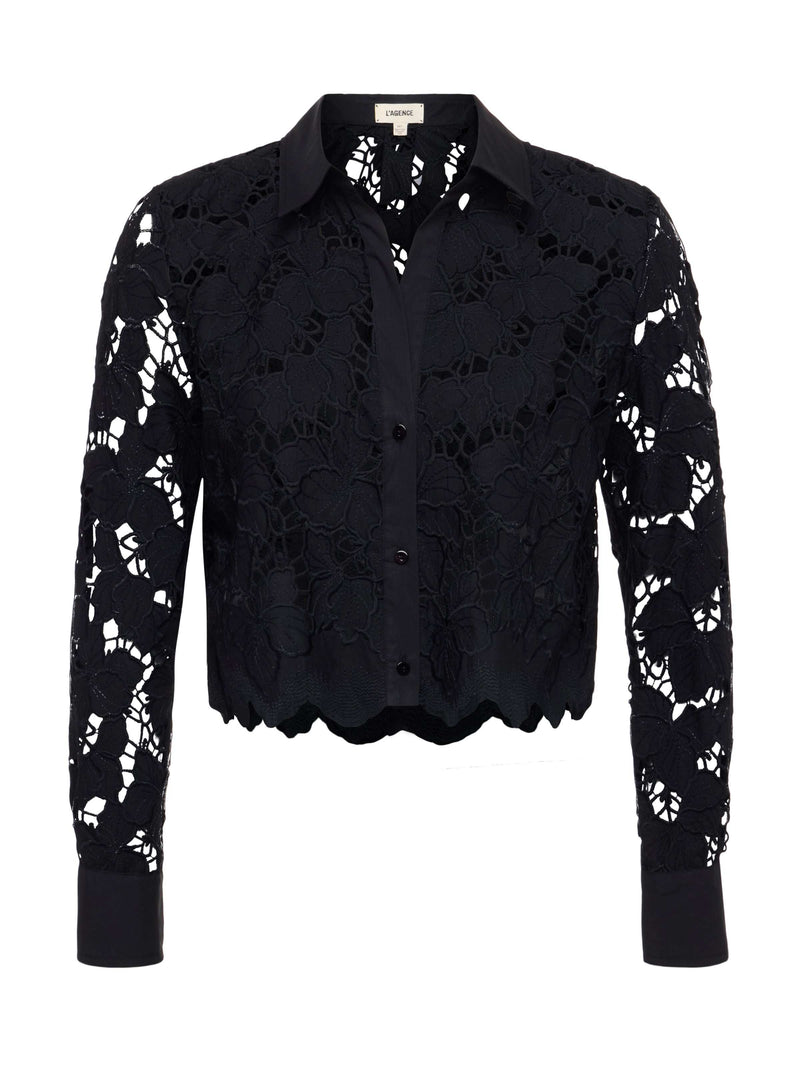 Seychelle Cropped Eyelet Blouse