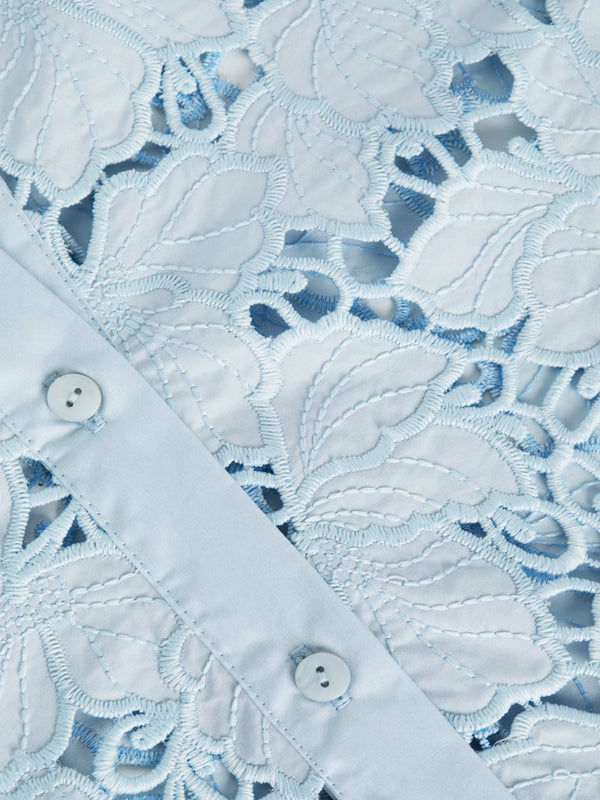 Seychelle Cropped Eyelet Blouse