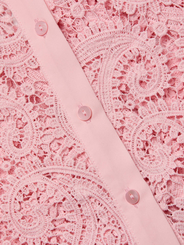 Odelia Cropped Lace Blouse