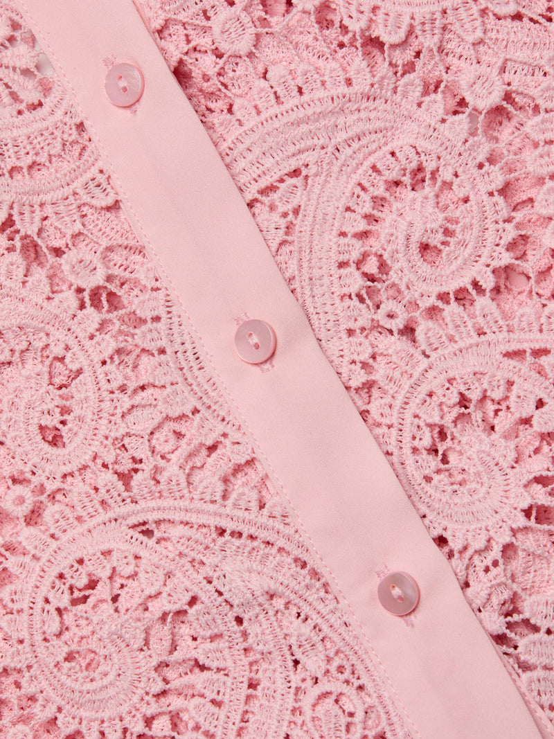 Odelia Cropped Lace Blouse
