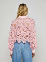 Odelia Cropped Lace Blouse
