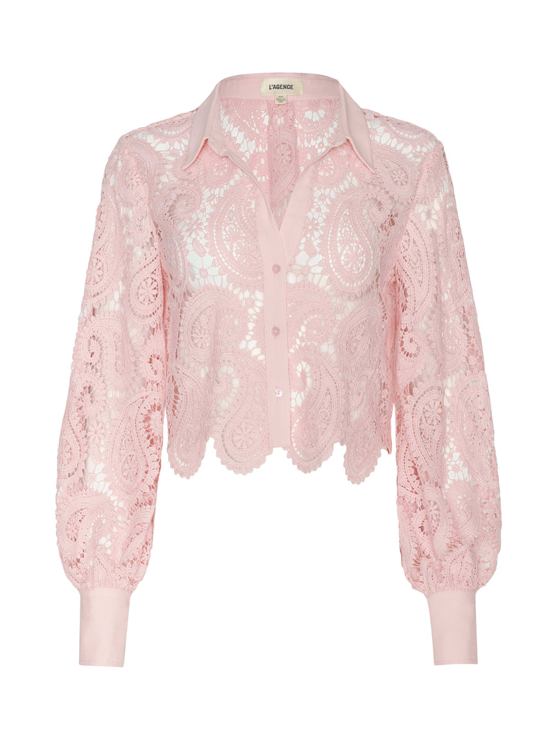Odelia Cropped Lace Blouse