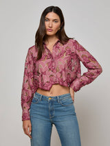 Akemi Cropped Eyelet Blouse