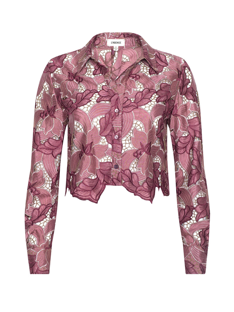 Akemi Cropped Eyelet Blouse