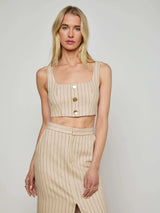 Maylin Pinstriped Bralette Top