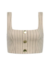 Maylin Pinstriped Bralette Top