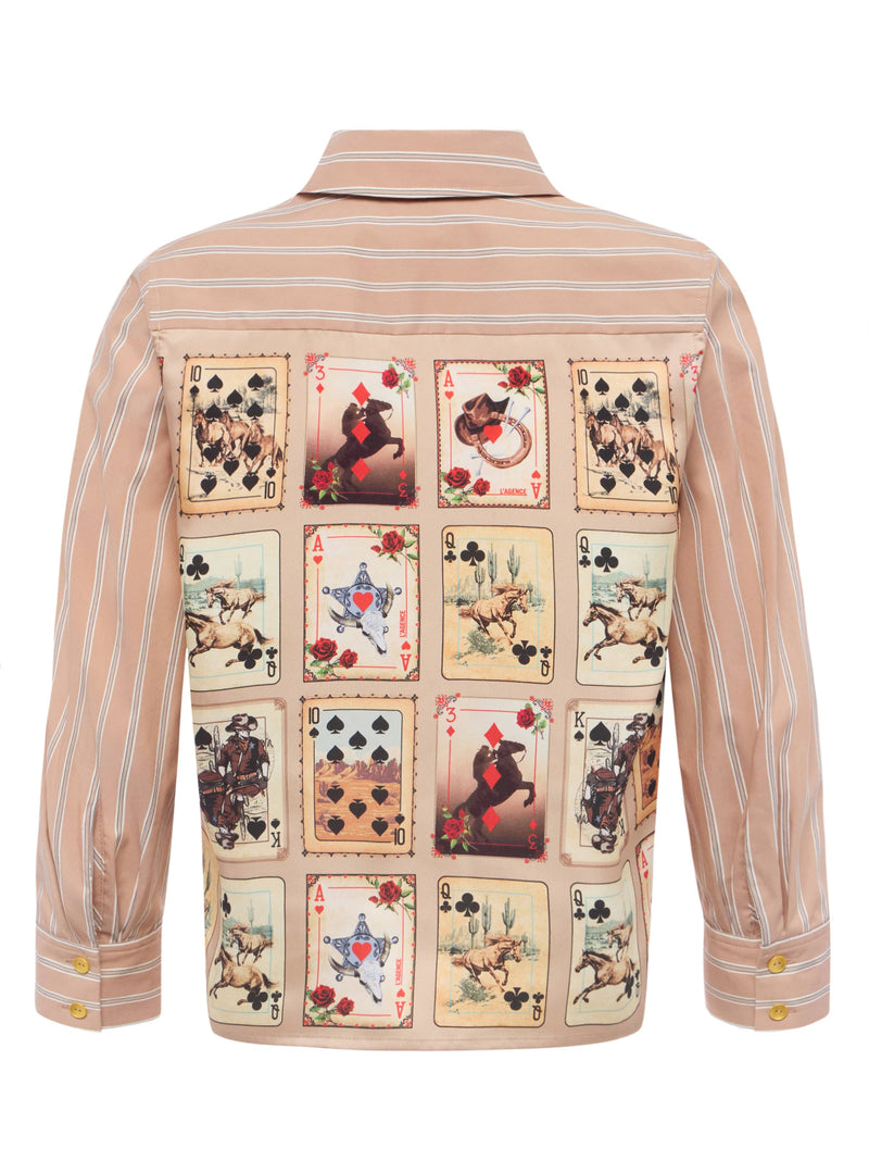 Fawn Western Card Print Shirt