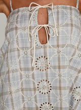 Belong Together Mini Dress Blue Check