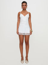 Love Is Alive Lace Mini Dress White