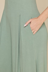 Go With The Flow Jumpsuit - Evening Moss