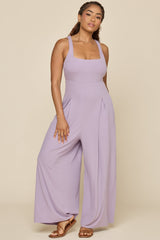 Go With The Flow Jumpsuit - Lavender Haze