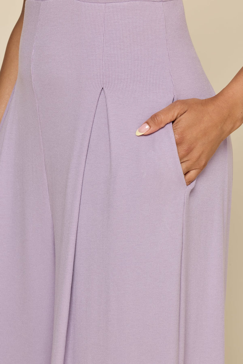 Go With The Flow Jumpsuit - Lavender Haze