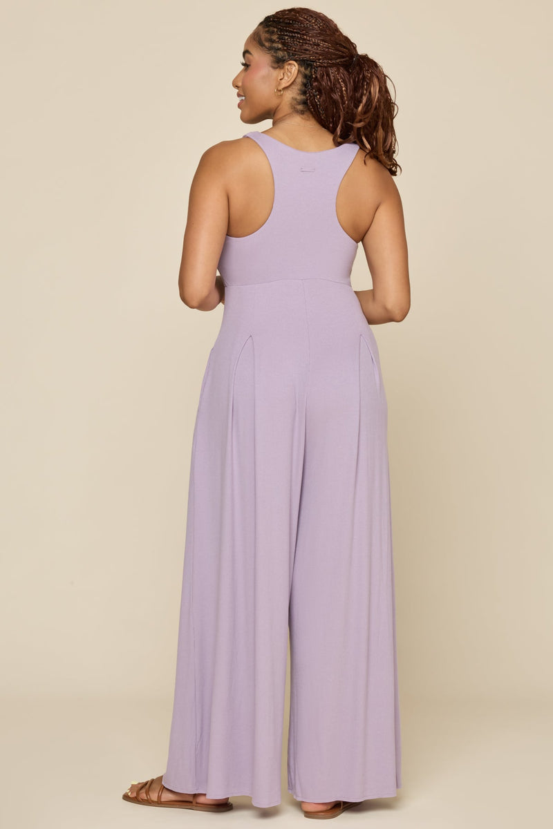 Go With The Flow Jumpsuit - Lavender Haze