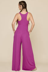 Go With The Flow Jumpsuit - Royal Orchid