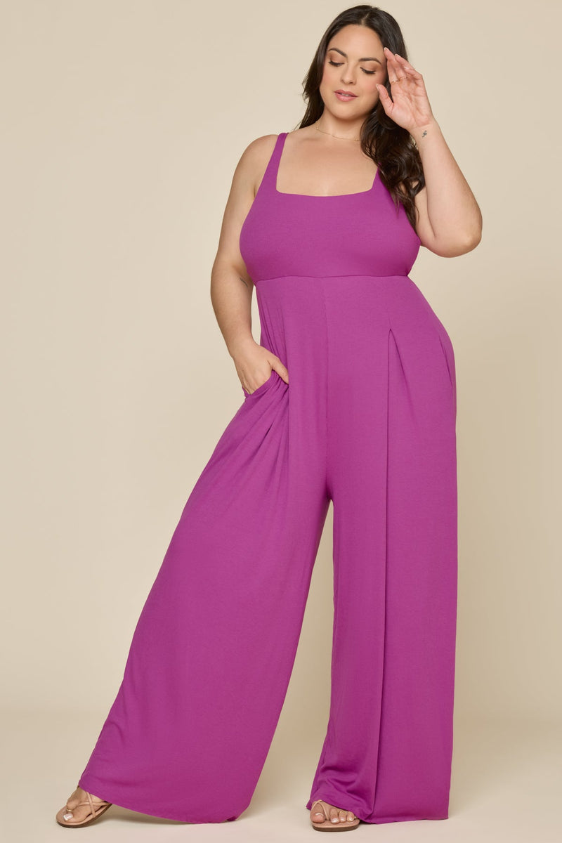 Go With The Flow Jumpsuit - Royal Orchid