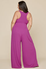 Go With The Flow Jumpsuit - Royal Orchid