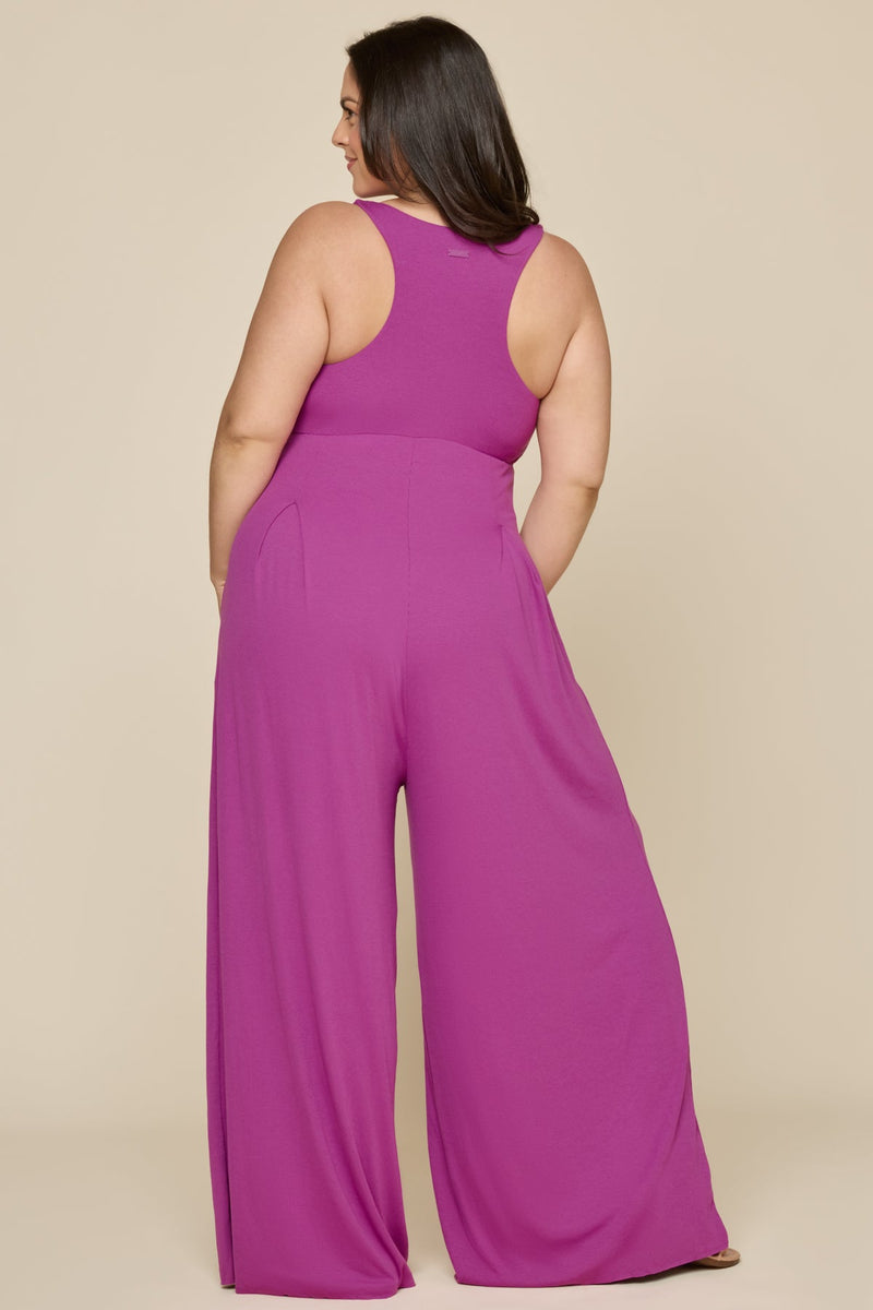 Go With The Flow Jumpsuit - Royal Orchid