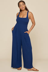 Go With The Flow Jumpsuit - Sapphire