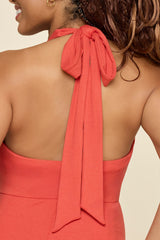 Halter Go with the Flow Jumpsuit - Cayenne