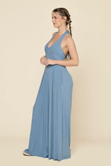 Halter Go with the Flow Jumpsuit - Cool Creek