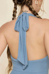 Halter Go with the Flow Jumpsuit - Cool Creek