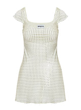 Lucienna Polka Dot Mini Dress White / Black