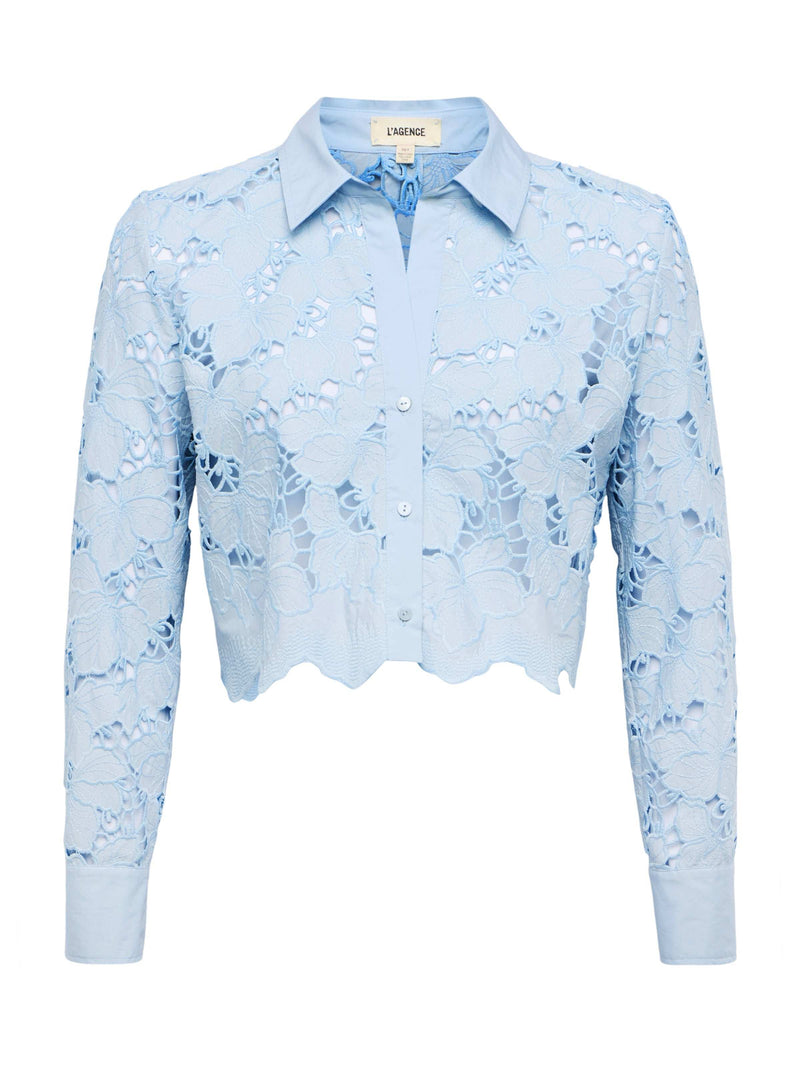 Seychelle Cropped Eyelet Blouse
